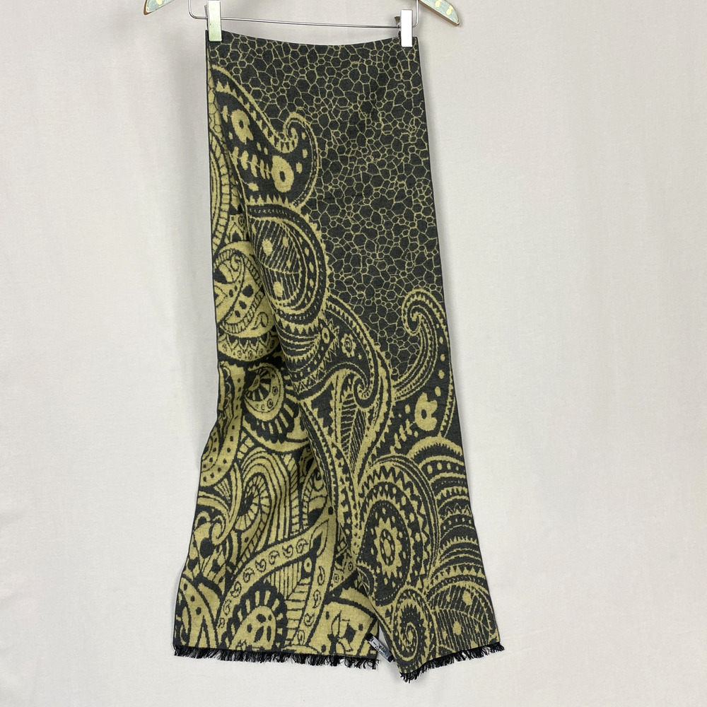 Chelsey by Joseph Silk Scarf Womens 72x12" Paisley Soft Knit Shawl Wrap Gray